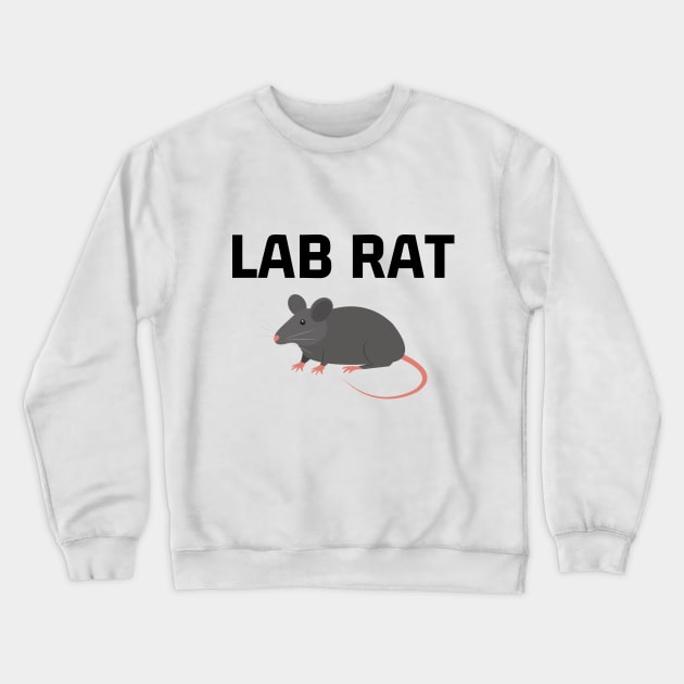 Lab Rat Cute Science Laboratory Rodent Crewneck Sweatshirt by Mellowdellow